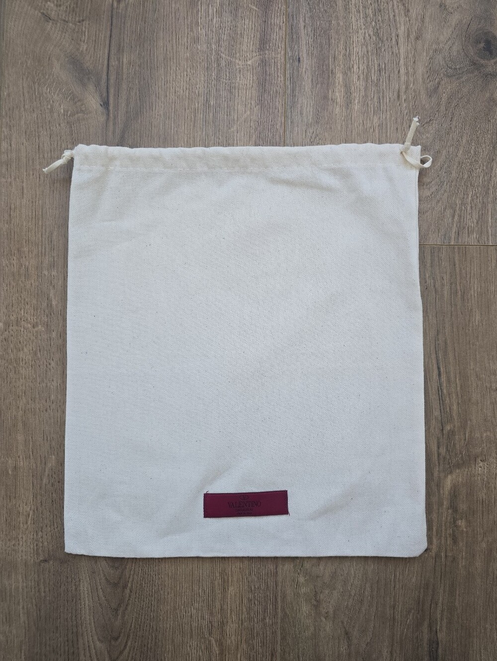 Valentino Cream Canvas Drawstring Dust Bag